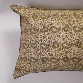  Beige Handcrafted Cotton Pillow Cover (Set of 2)