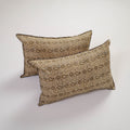  Beige Handcrafted Cotton Pillow Cover (Set of 2)