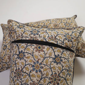  Beige Handcrafted Cotton Pillow Cover (Set of 2)