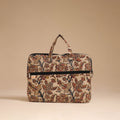 Beige - handcrafted cotton quilted laptop bag 54