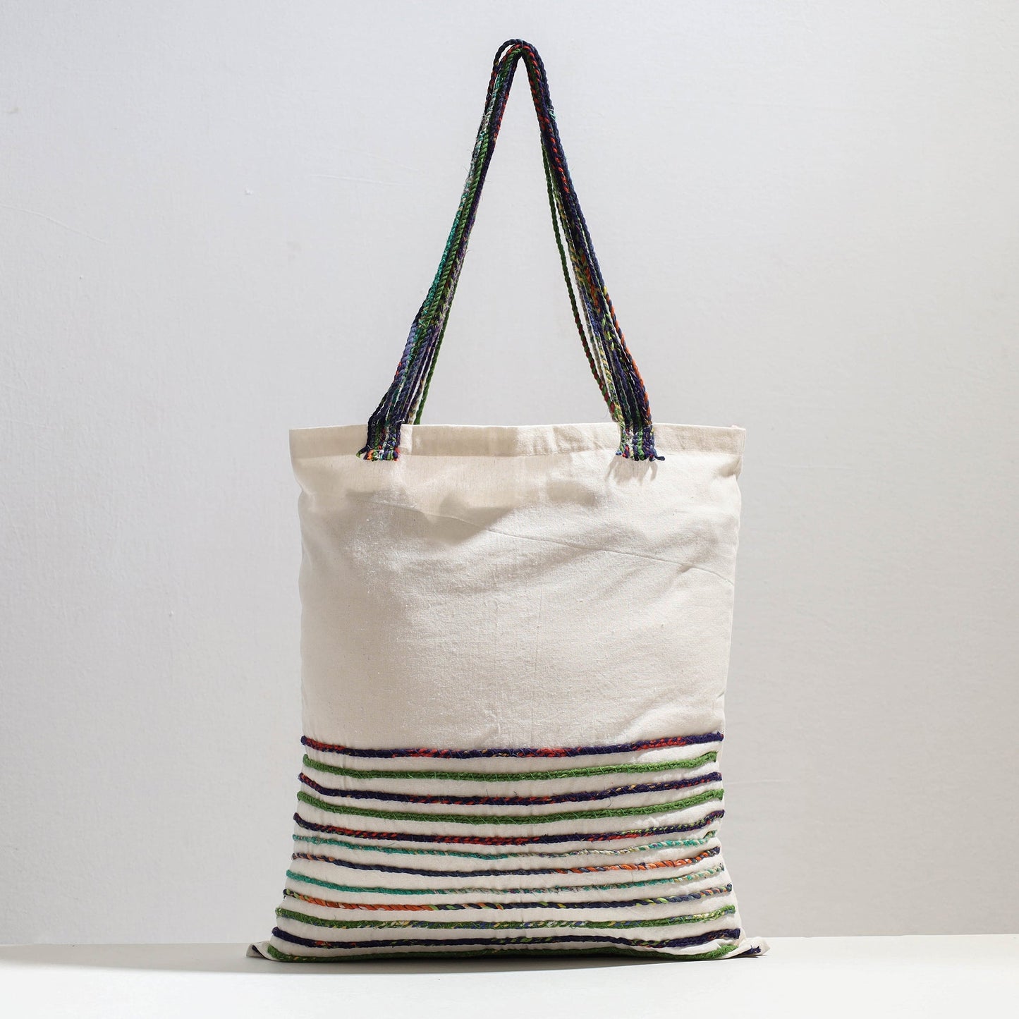  Handcrafted Cotton Recycled Cord Shoulder Bag 