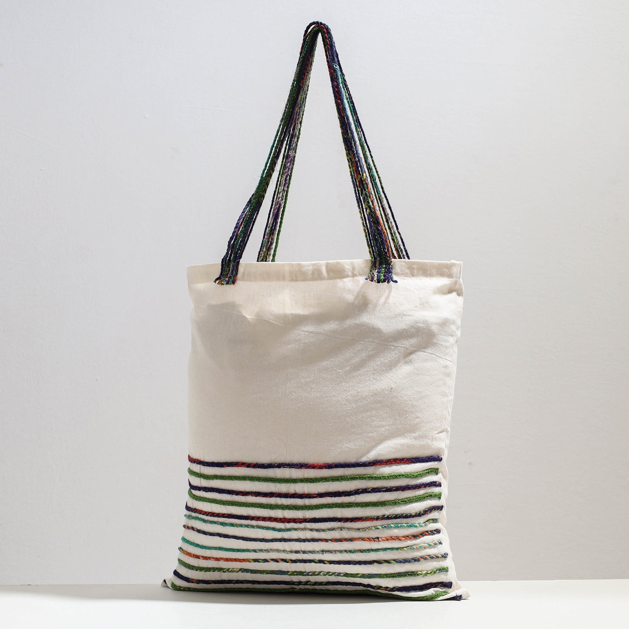  Handcrafted Cotton Recycled Cord Shoulder Bag 