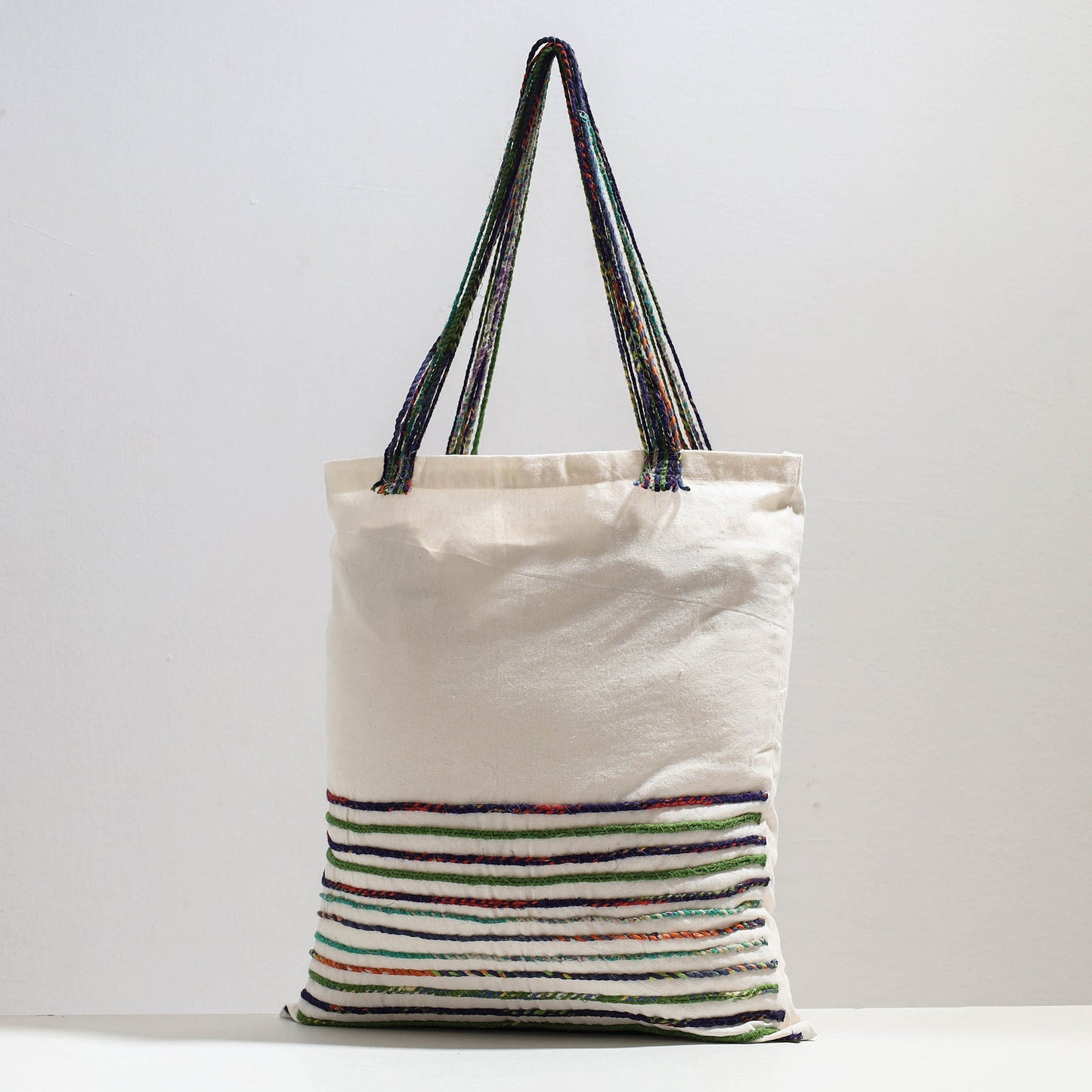 Handcrafted Cotton Recycled Cord Shoulder Bag 