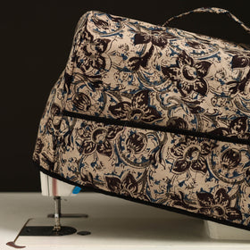 Handcrafted Cotton Beige Sewing Machine Cover 