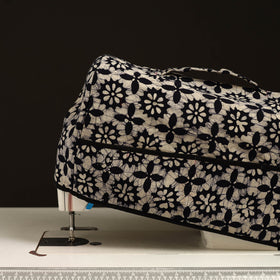 Beige Handcrafted Cotton Sewing Machine Cover 