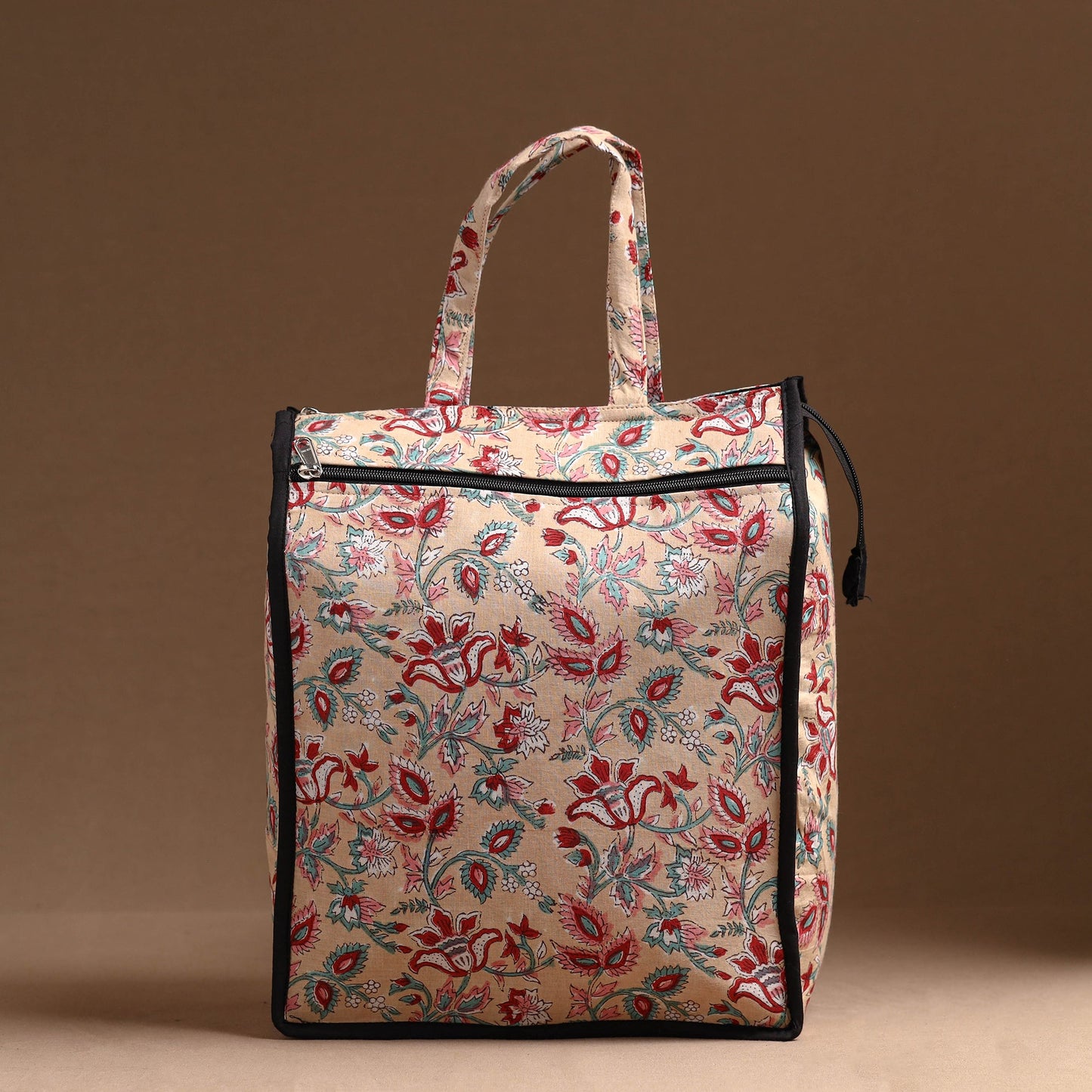 Beige Handcrafted Cotton Shopping Bag 16