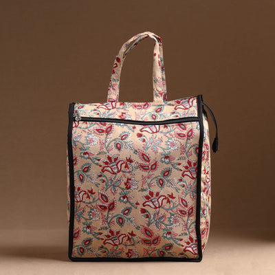 Beige Handcrafted Cotton Shopping Bag 16