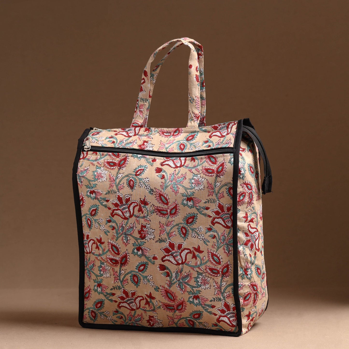 Beige Handcrafted Cotton Shopping Bag 16