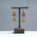  Handcrafted Double Triangle Shaped Bamboo Earrings 