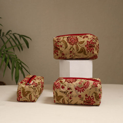 Handcrafted fabric toiletry bags (set of 3) 12