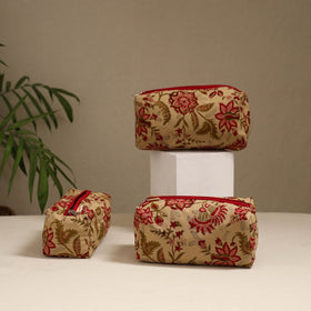 Handcrafted fabric toiletry bags (set of 3) 12
