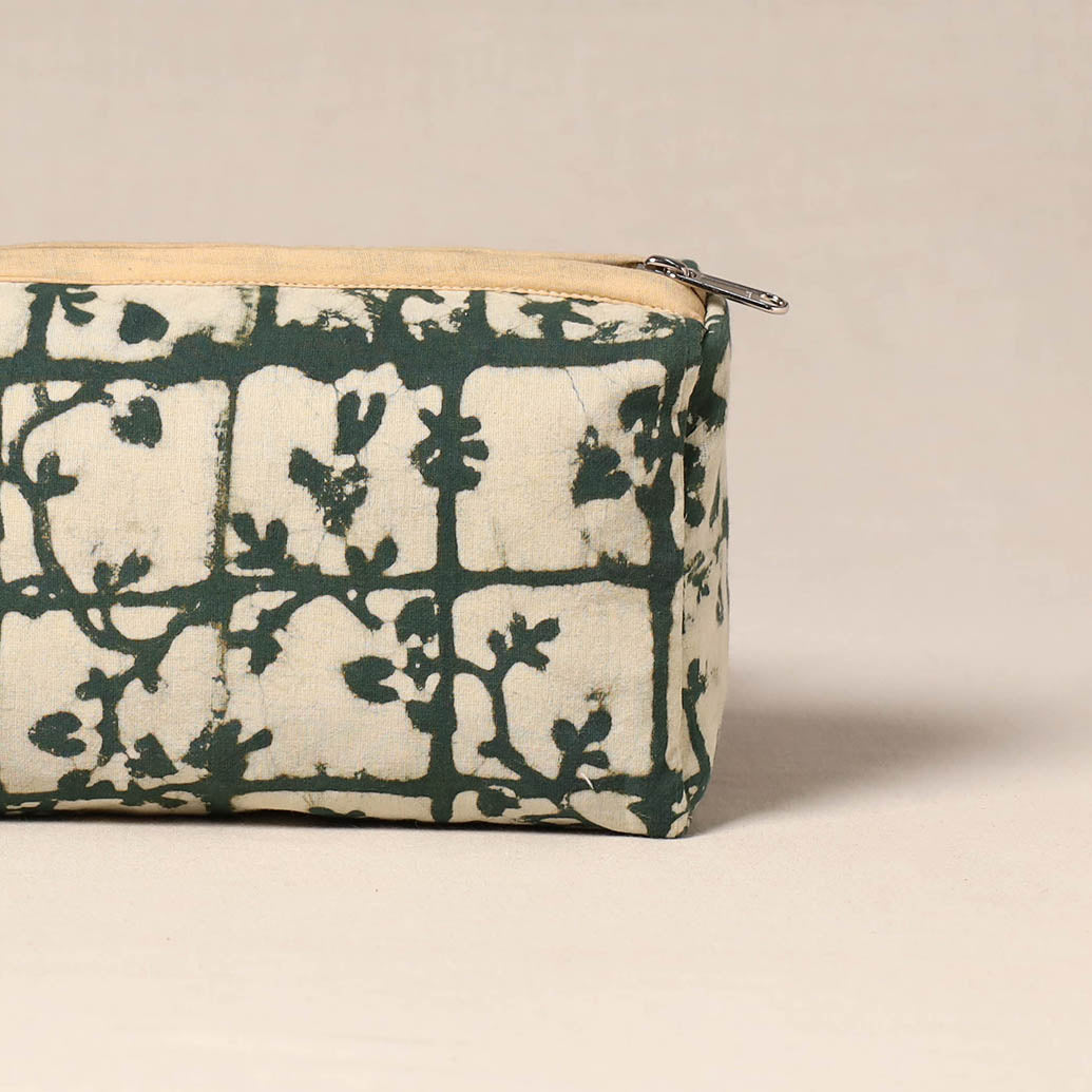 Brown - handcrafted fabric toiletry pouch 40