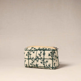 Brown - handcrafted fabric toiletry pouch 40