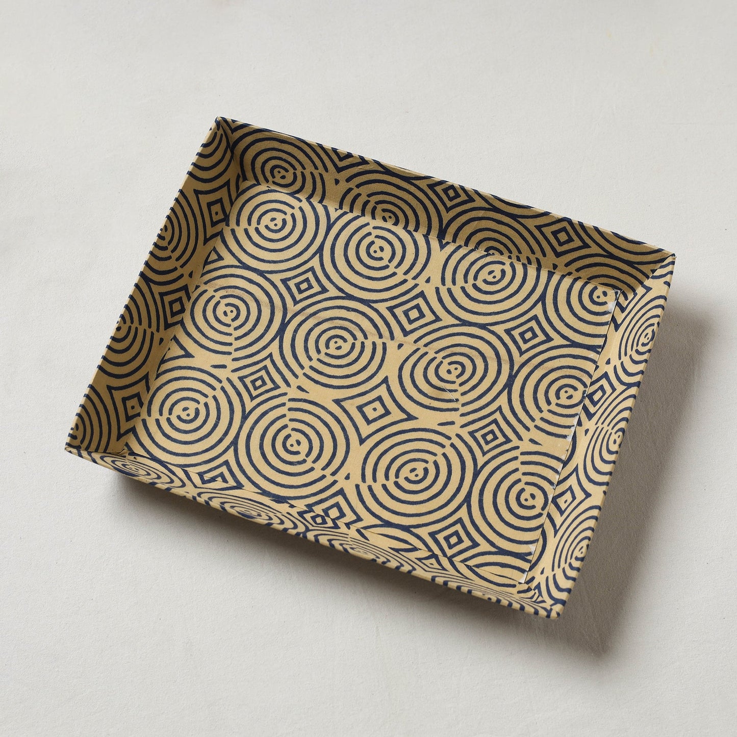 Beige - handcrafted fabric valet tray (12 x 10 in) 23