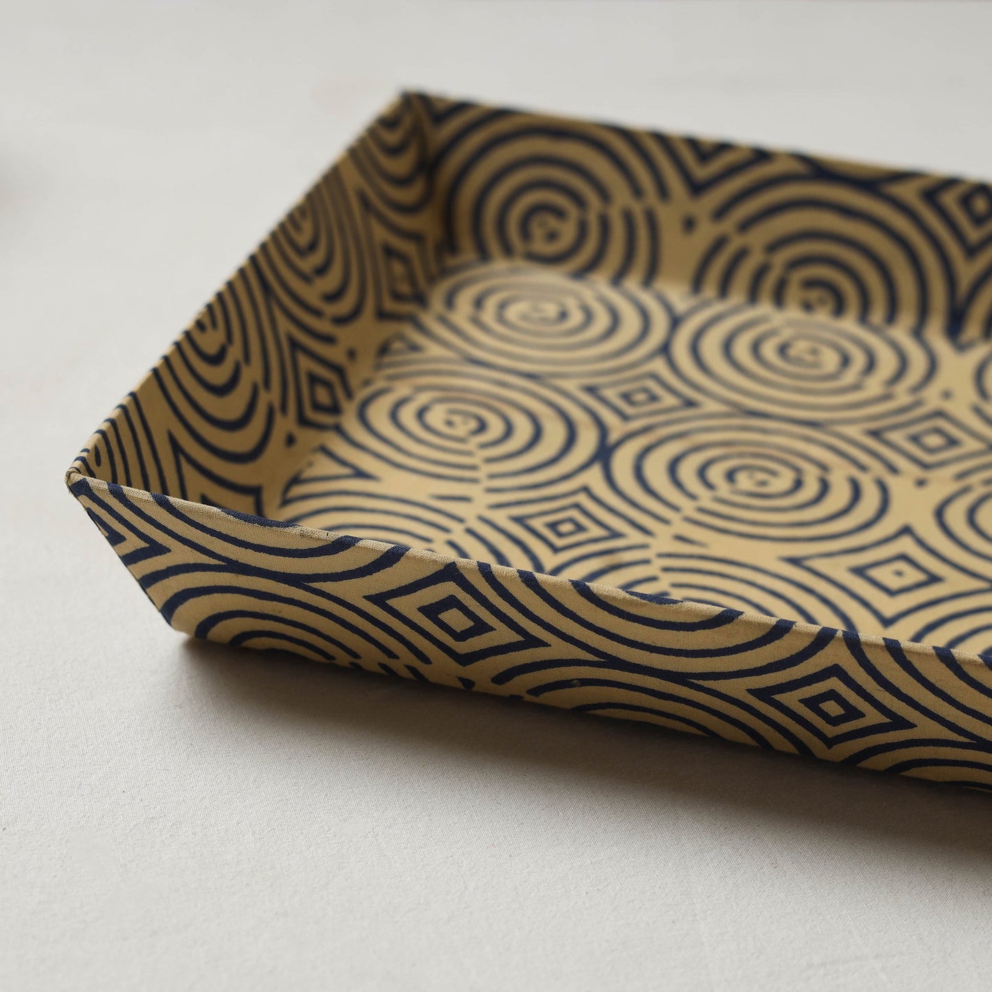 Beige - handcrafted fabric valet tray (12 x 10 in) 23