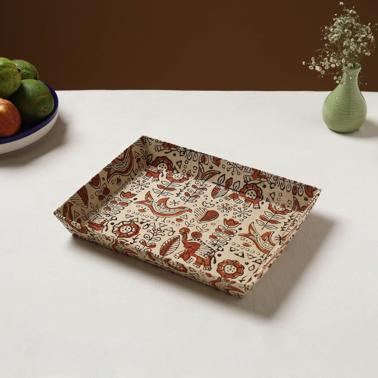 Beige - handcrafted fabric valet tray (12 x 10 in) 25