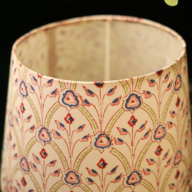 Beige - handcrafted floral fabric lamp shade 11