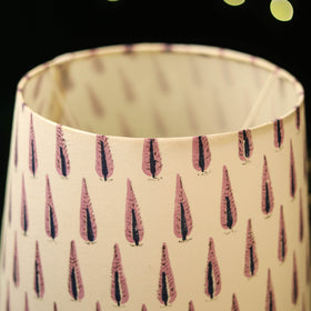 Beige - handcrafted floral fabric lamp shade 15