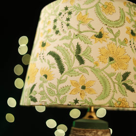Beige - handcrafted floral fabric lamp shade 20