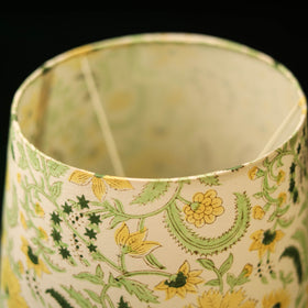 Beige - handcrafted floral fabric lamp shade 20