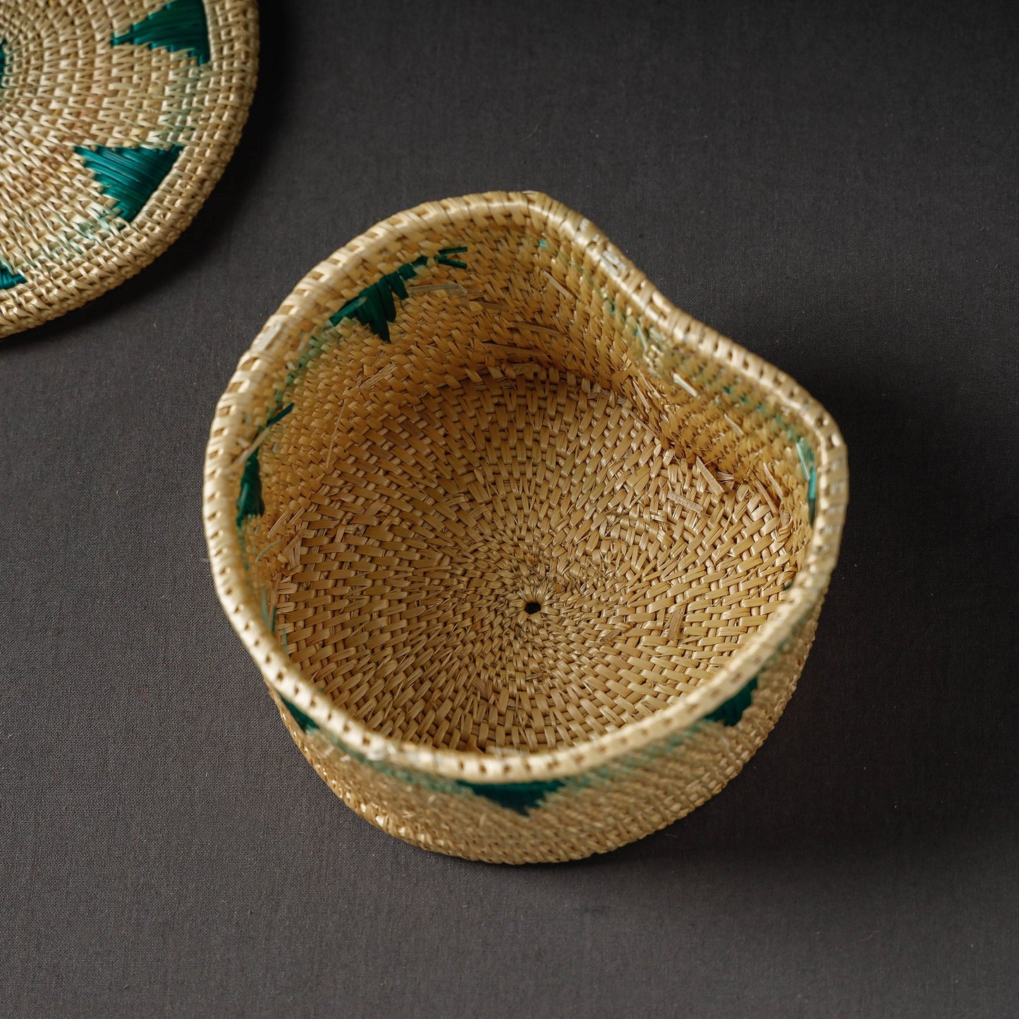 Beige Handcrafted Golden Grass Multipurpose Box (6 x 6 in)