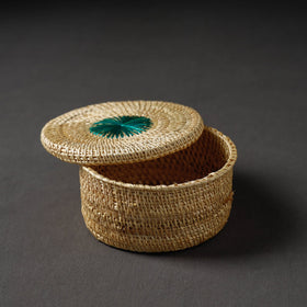 Handcrafted Golden Grass Beige Multipurpose Box (6 x 6 in)