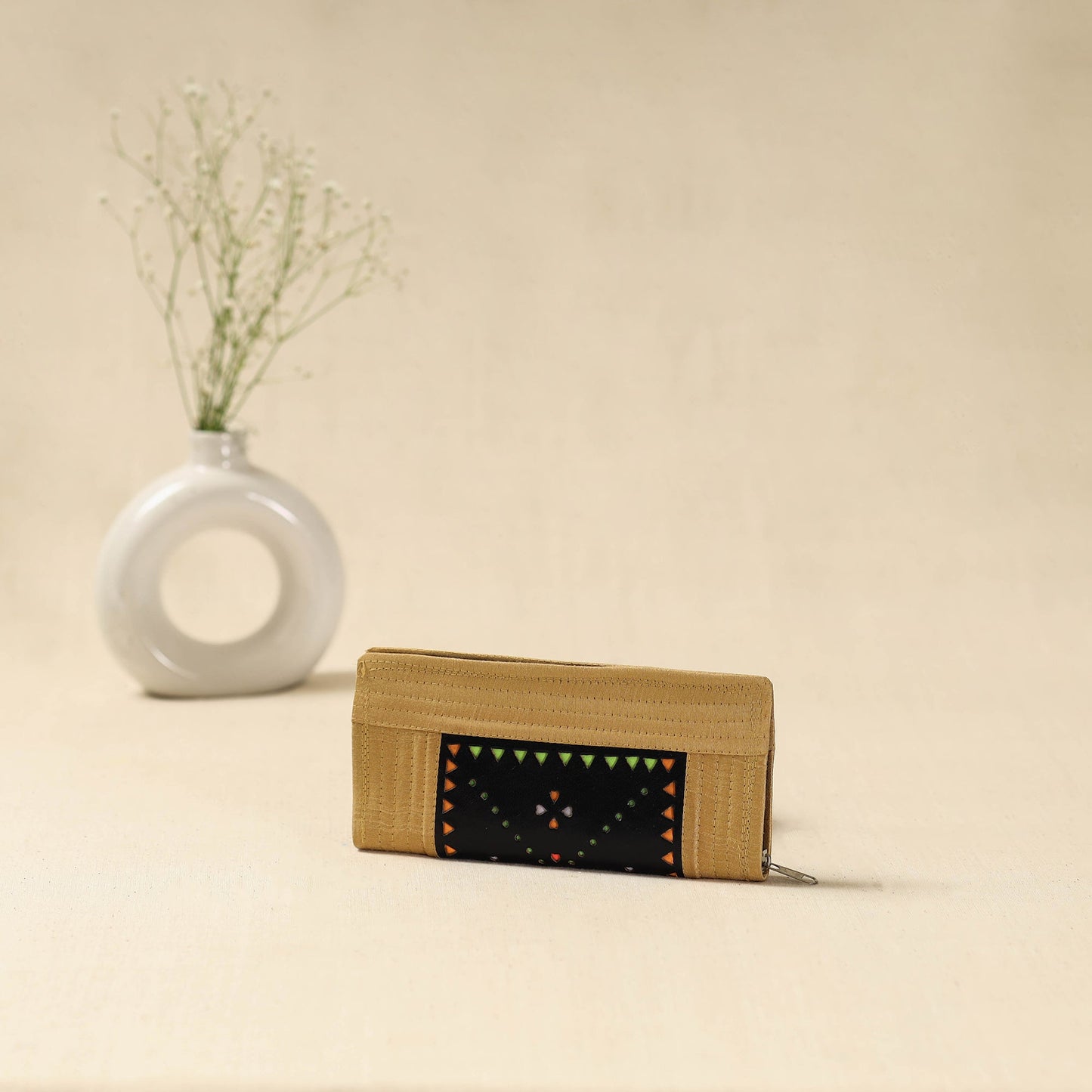 Handcrafted kutch leather clutch / wallet 26