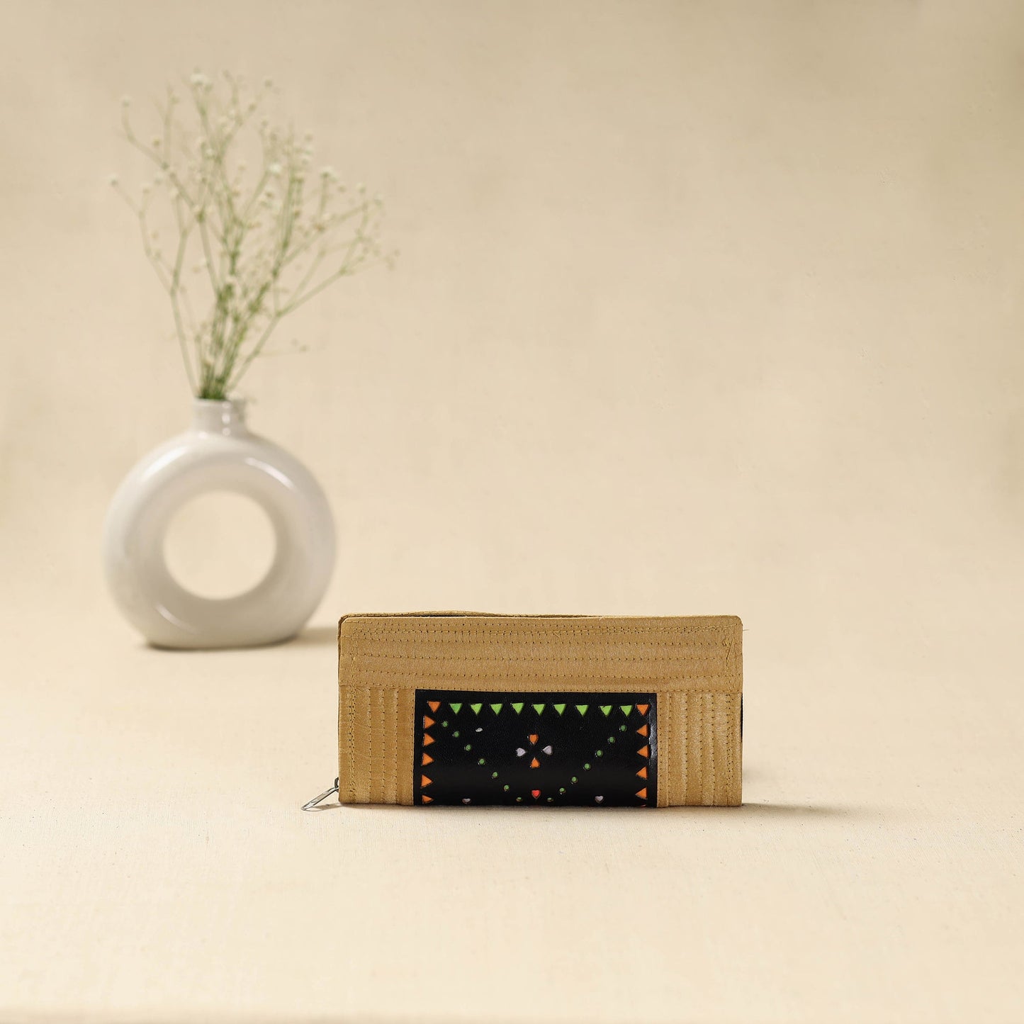 Handcrafted kutch leather clutch / wallet 26