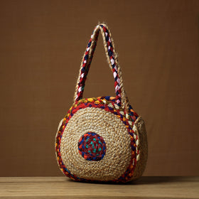  Handcrafted Multipurpose Jute Round Hand Bag 