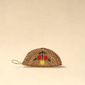 Handcrafted natural water hyacinth reed hand embroidered