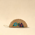 Handcrafted natural water hyacinth reed hand embroidered