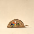 Handcrafted natural water hyacinth reed hand embroidered