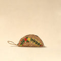 Handcrafted natural water hyacinth reed hand embroidered