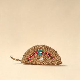 Handcrafted natural water hyacinth reed hand embroidered