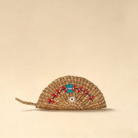 Handcrafted natural water hyacinth reed hand embroidered