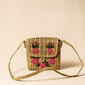 Handcrafted Natural Water Reed Embroidered Sling Bag Online at iTokri.com 