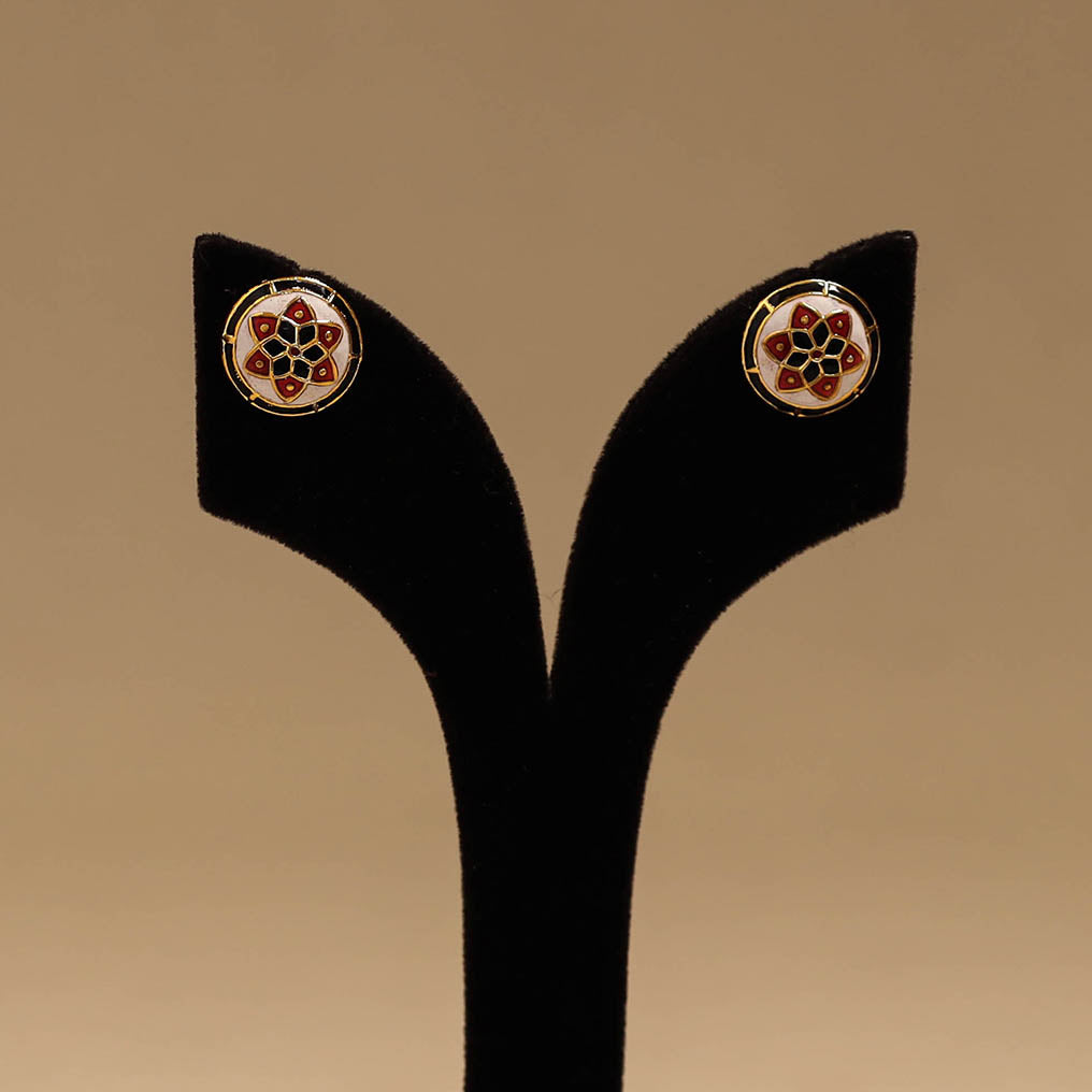 Handcrafted paka meenakari earrings 96