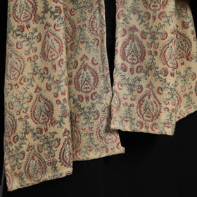 Beige - handcrafted patchwork woollen stole 05