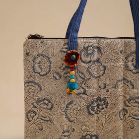 Beige Handcrafted Quilted Cotton Hand Bag