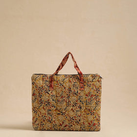  Beige Handcrafted Quilted Cotton Hand Bag