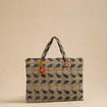  Beige Handcrafted Quilted Cotton Hand Bag