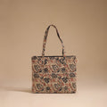 Beige - handcrafted quilted cotton handbag 14