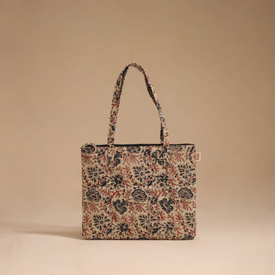 Beige - handcrafted quilted cotton handbag 14