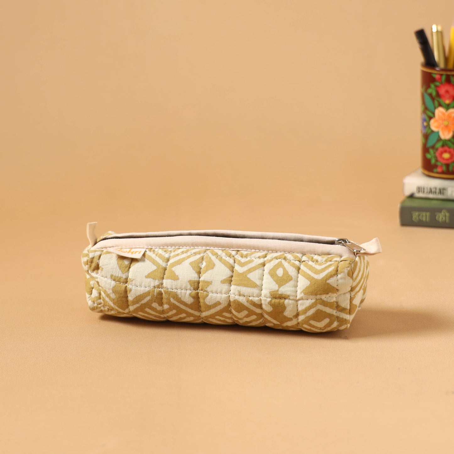 Handcrafted quilted pencil pouch 05