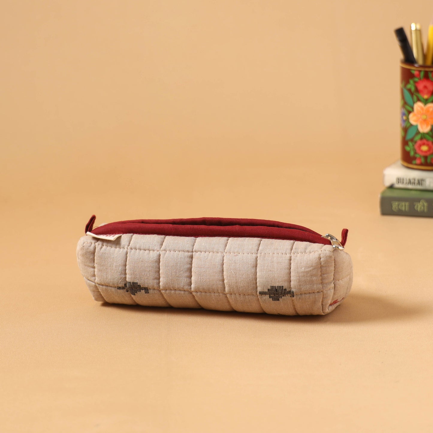 Handcrafted quilted pencil pouch 10