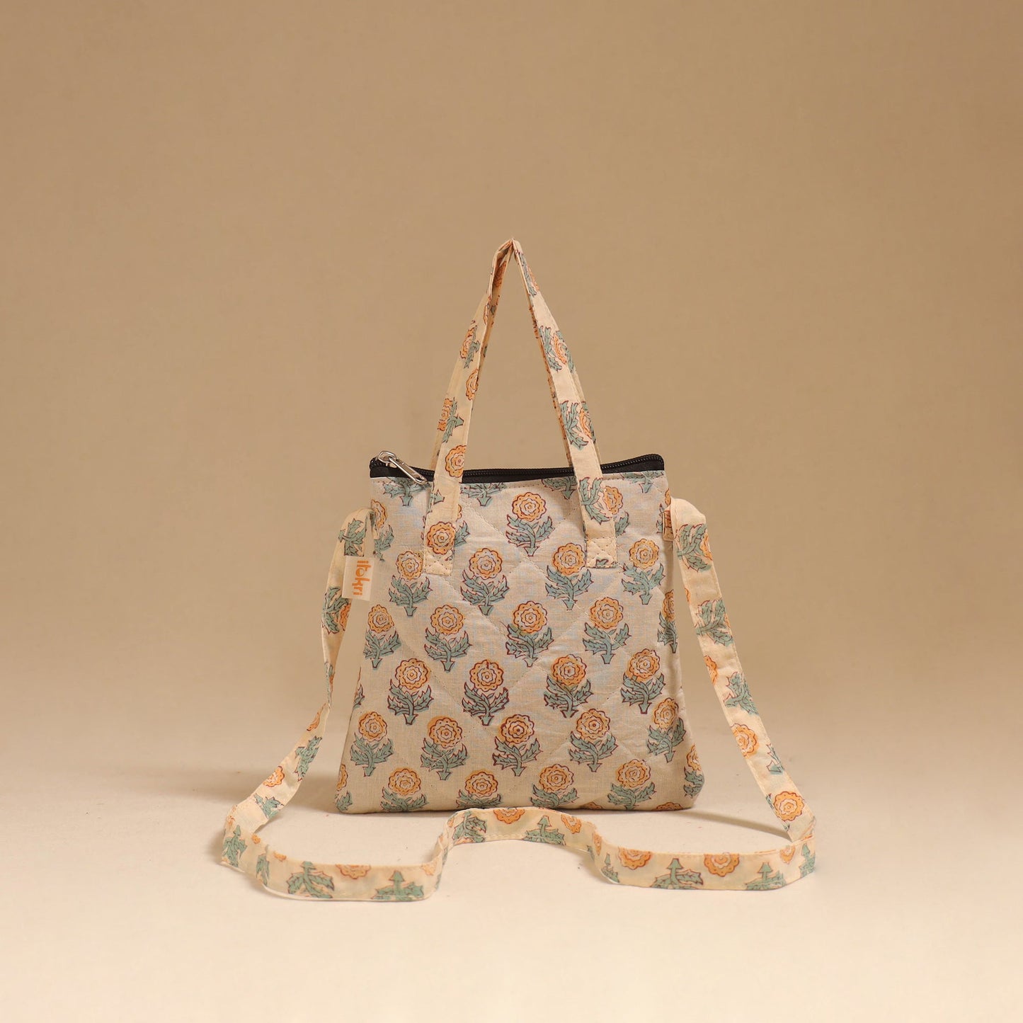 Handcrafted quilted sling bag 01