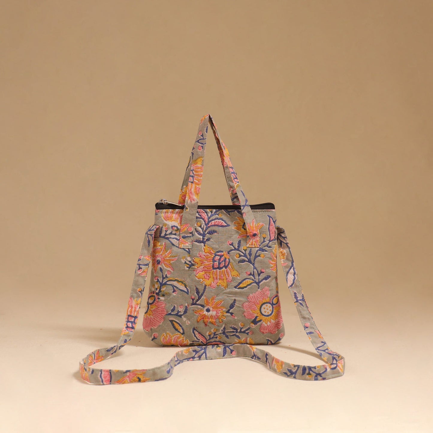 Handcrafted quilted sling bag 05