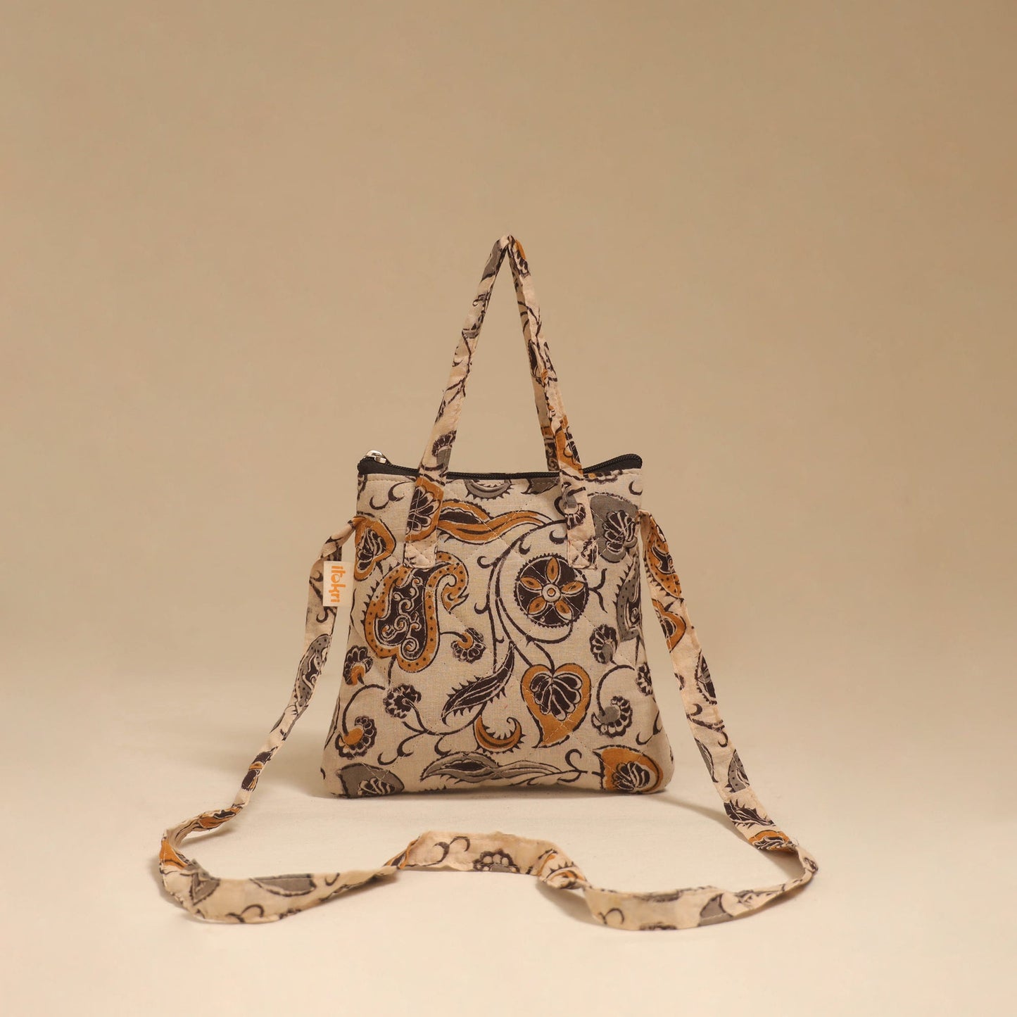 Handcrafted quilted sling bag 11