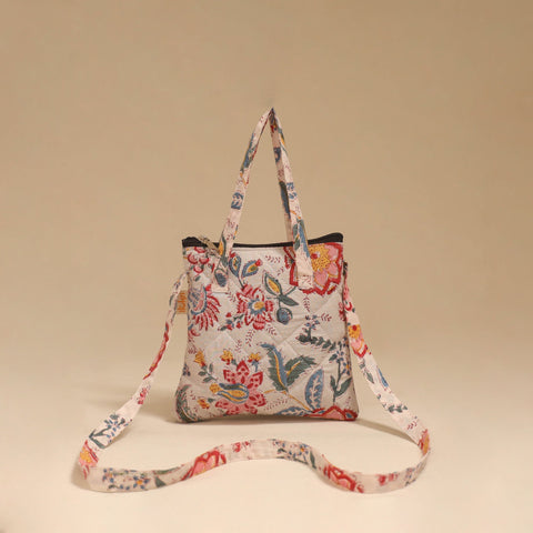 Handcrafted quilted sling bag 13