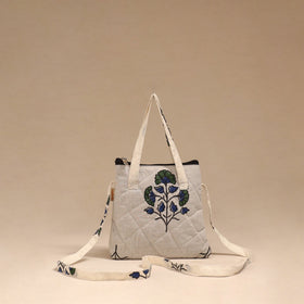 Handcrafted quilted sling bag 13